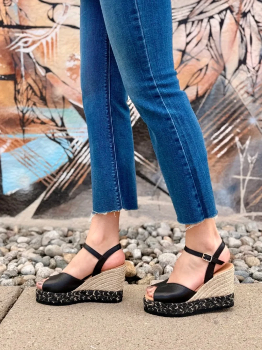Ateliers Nina Woven Wedge in Black